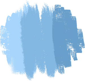 Vibrant Blue Shading Mixed Media Abstract Shape